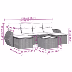 VidaXL 3254067 ensemble de meubles de jardin