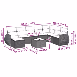 VidaXL 3254099 ensemble de meubles de jardin