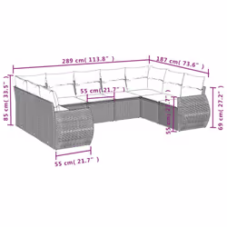VidaXL 3254136 ensemble de meubles de jardin
