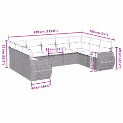 VidaXL 3254139 ensemble de meubles de jardin