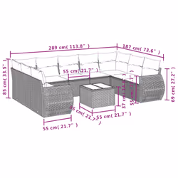 VidaXL 3254142 ensemble de meubles de jardin