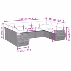 VidaXL 3254143 ensemble de meubles de jardin