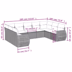 VidaXL 3254145 ensemble de meubles de jardin