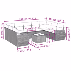VidaXL 3254150 ensemble de meubles de jardin