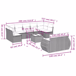 VidaXL 3254159 ensemble de meubles de jardin