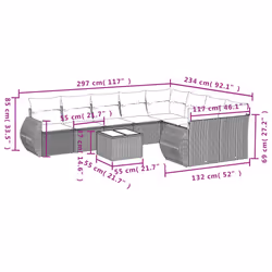 VidaXL 3254173 ensemble de meubles de jardin