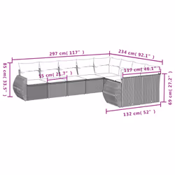 VidaXL 3254186 ensemble de meubles de jardin