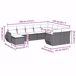 VidaXL 3254199 ensemble de meubles de jardin