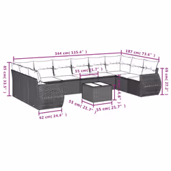 VidaXL 3254205 ensemble de meubles de jardin
