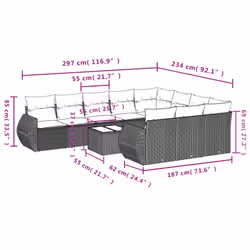 VidaXL 3254226 ensemble de meubles de jardin