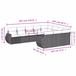 VidaXL 3254232 ensemble de meubles de jardin