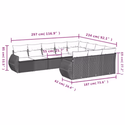 VidaXL 3254233 ensemble de meubles de jardin