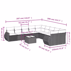 VidaXL 3254255 ensemble de meubles de jardin