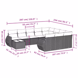 VidaXL 3254265 ensemble de meubles de jardin