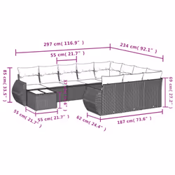 VidaXL 3254267 ensemble de meubles de jardin