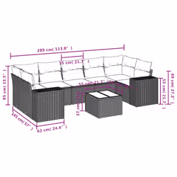 VidaXL 3254673 ensemble de meubles de jardin