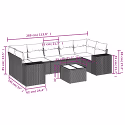 VidaXL 3254679 ensemble de meubles de jardin