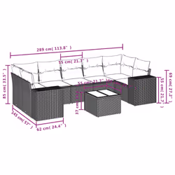 VidaXL 3254680 ensemble de meubles de jardin