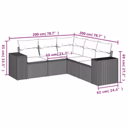 VidaXL 3254882 ensemble de meubles de jardin