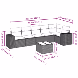 VidaXL 3254927 ensemble de meubles de jardin