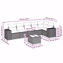 VidaXL 3254929 ensemble de meubles de jardin