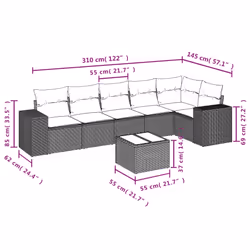 VidaXL 3254935 ensemble de meubles de jardin