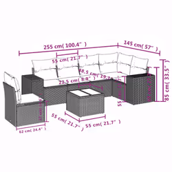 VidaXL 3254962 ensemble de meubles de jardin