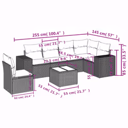 VidaXL 3254966 ensemble de meubles de jardin