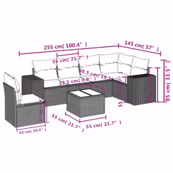 VidaXL 3254977 ensemble de meubles de jardin