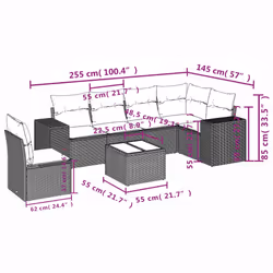 VidaXL 3254980 ensemble de meubles de jardin