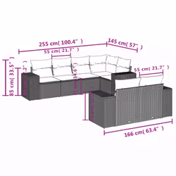 VidaXL 3255146 ensemble de meubles de jardin