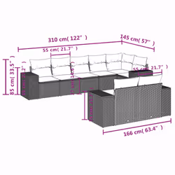 VidaXL 3255153 ensemble de meubles de jardin