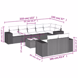 VidaXL 3255160 ensemble de meubles de jardin