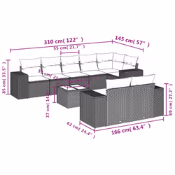 VidaXL 3255165 ensemble de meubles de jardin
