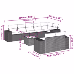 VidaXL 3255167 ensemble de meubles de jardin