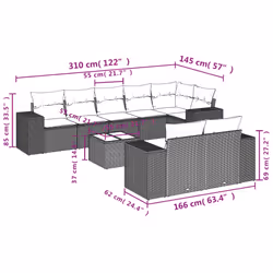 VidaXL 3255170 ensemble de meubles de jardin