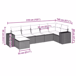 VidaXL 3255189 ensemble de meubles de jardin