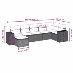 VidaXL 3255215 ensemble de meubles de jardin
