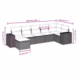 VidaXL 3255225 ensemble de meubles de jardin