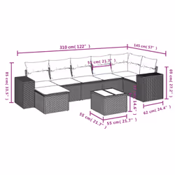 VidaXL 3255226 ensemble de meubles de jardin