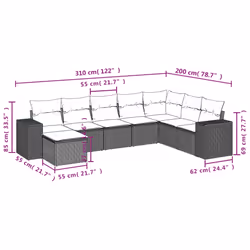 VidaXL 3255292 ensemble de meubles de jardin