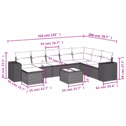 VidaXL 3255293 ensemble de meubles de jardin