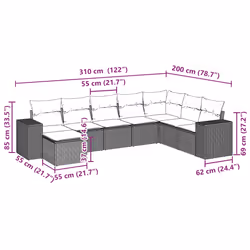 VidaXL 3255299 ensemble de meubles de jardin