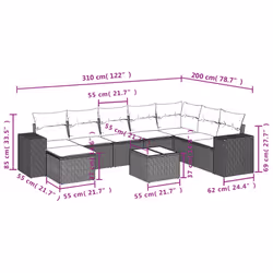 VidaXL 3255300 ensemble de meubles de jardin
