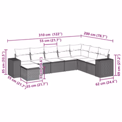 VidaXL 3255309 ensemble de meubles de jardin