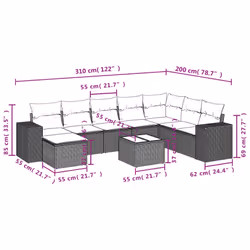 VidaXL 3255310 ensemble de meubles de jardin