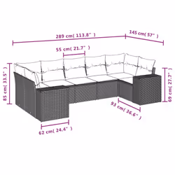 VidaXL 3255322 ensemble de meubles de jardin