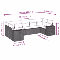 VidaXL 3255330 ensemble de meubles de jardin
