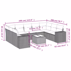VidaXL 3255335 ensemble de meubles de jardin