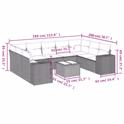 VidaXL 3255340 ensemble de meubles de jardin